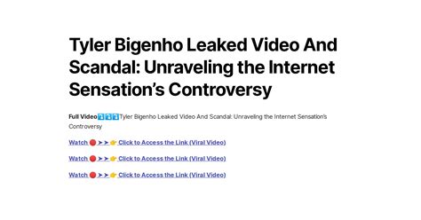 tyler bigenho scandal porn|Tyler Bigenho Scandal ️ 2024 